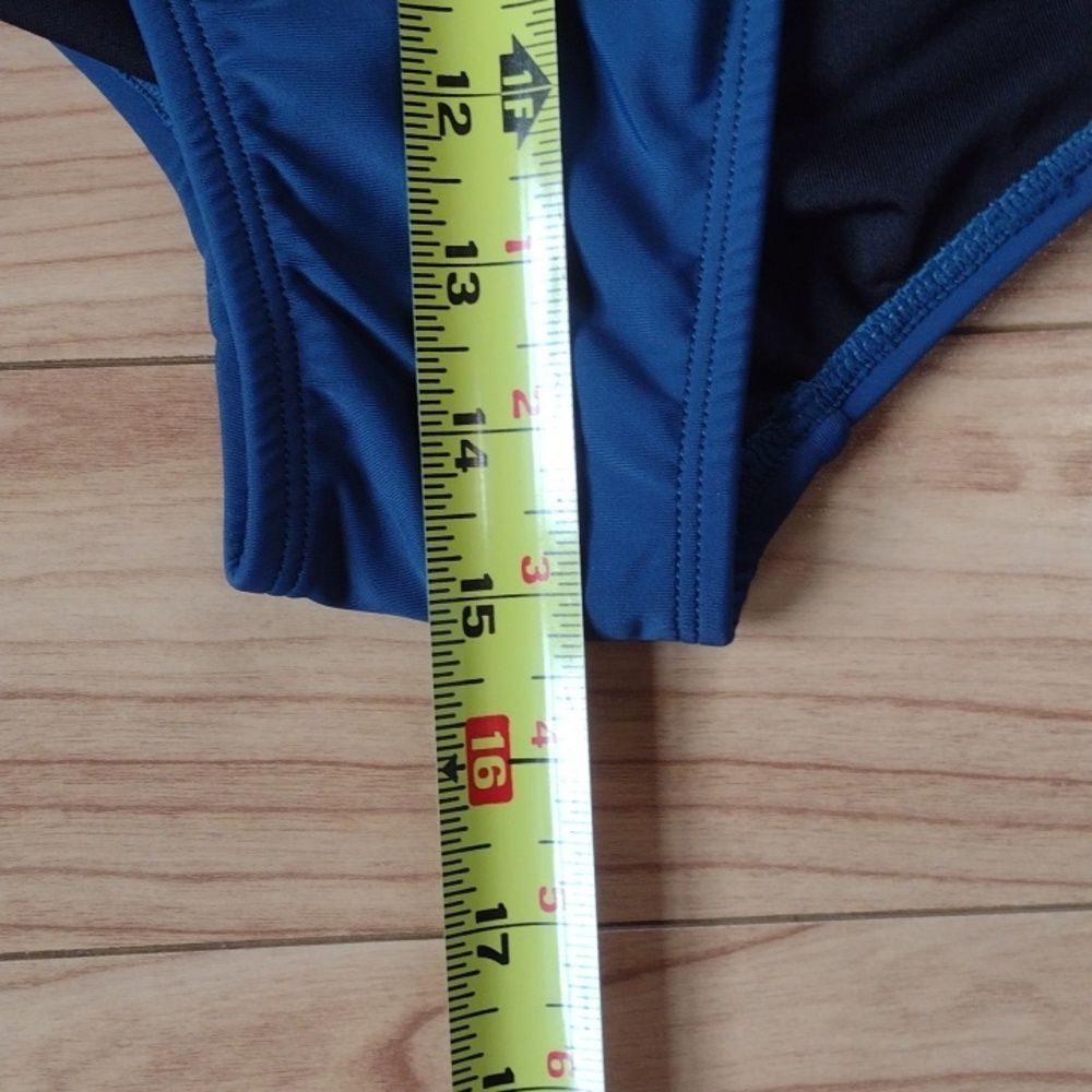 Blue Green Full Coverage High Waisted Bikini Bottoms Size 3X - Picture 5 of 7